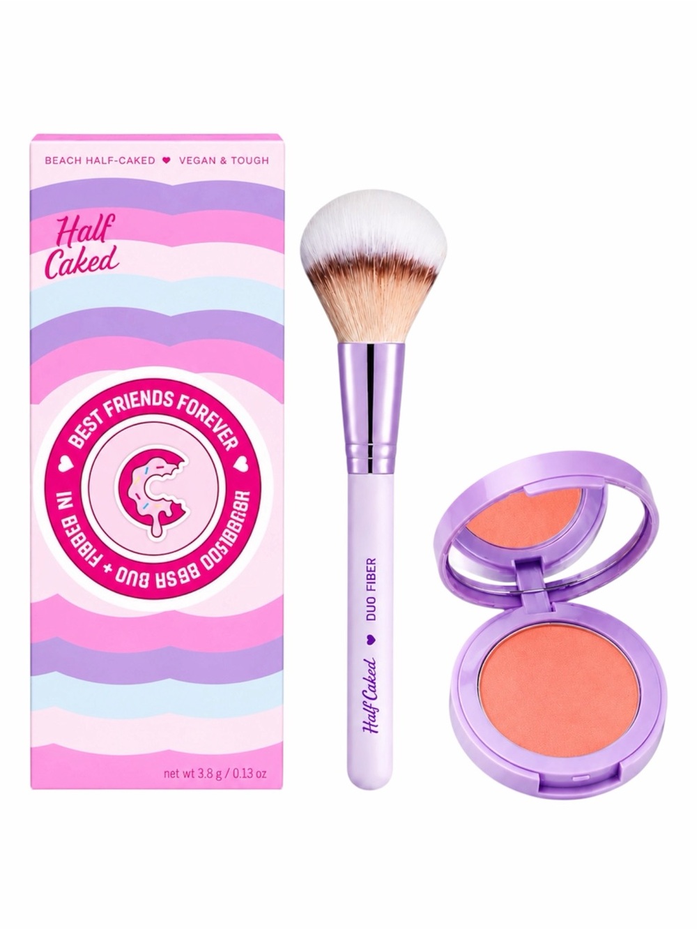HALF CAKED BEST FRIENDS FOREVER - IN BLOOM + DUO FIBER BRUSH SET - BNIB